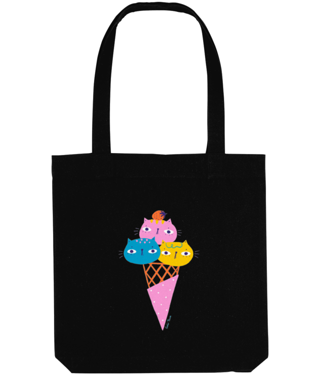 Icecream cats Sacoșă Țesută De Bumbac Organic | STAU760