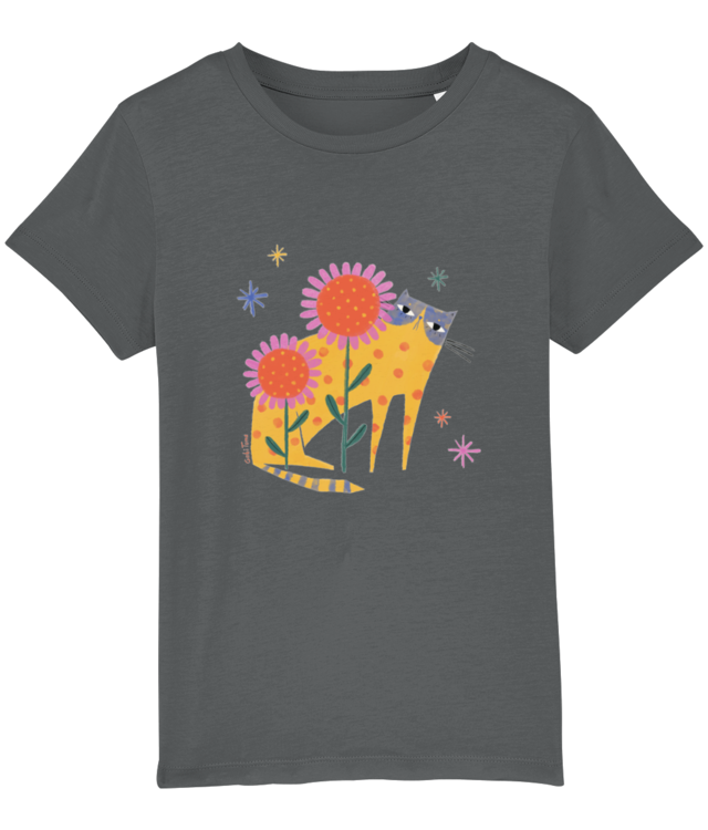 Summer sunflower cat Tricou De Bumbac Premium | Mini Creator 2.0