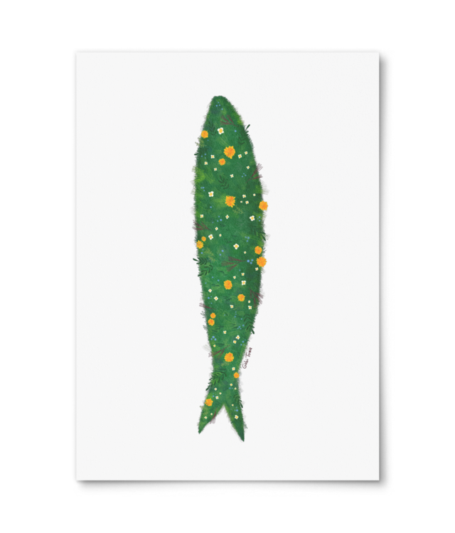 Green Grass Sardine William Turner | A4 Portrait