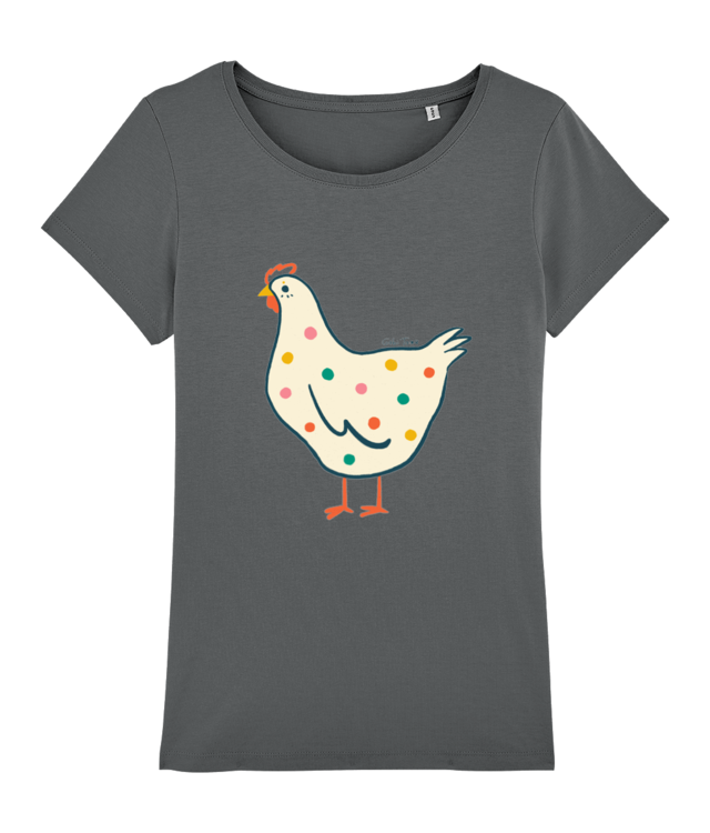 Gaina cu buline Tricou Femei De Bumbac Premium | Muser