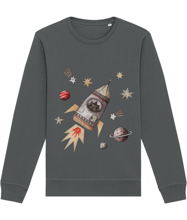 Pisica astronaut Bluză Unisex Essential | Roller