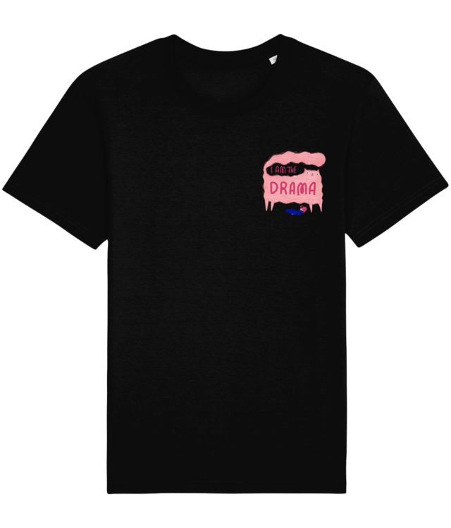 I am the drama- pink cat pocket Tricou Unisex de Bumbac Essential | Rocker
