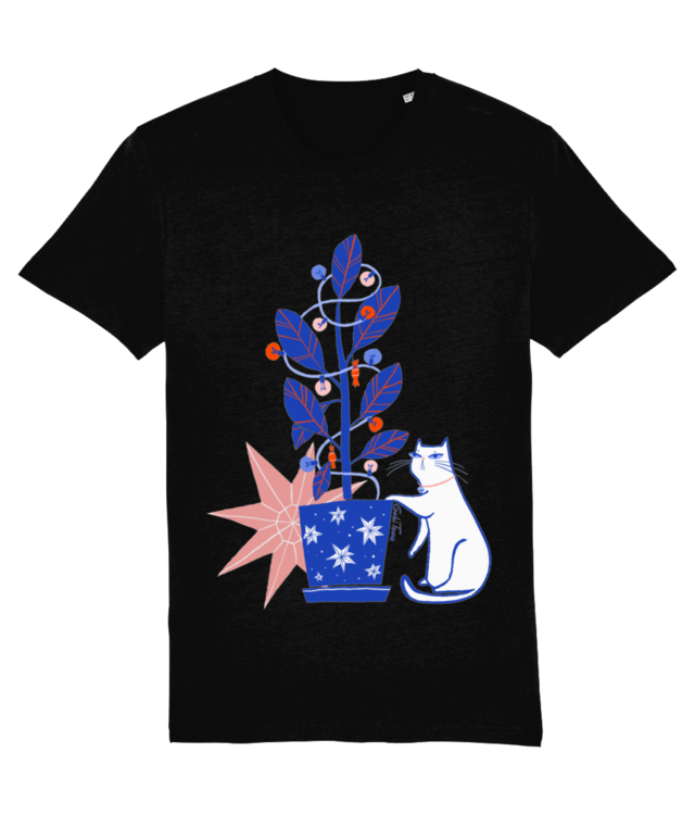 Ficus impodobit cu pisica si stea de Craciun Crafter