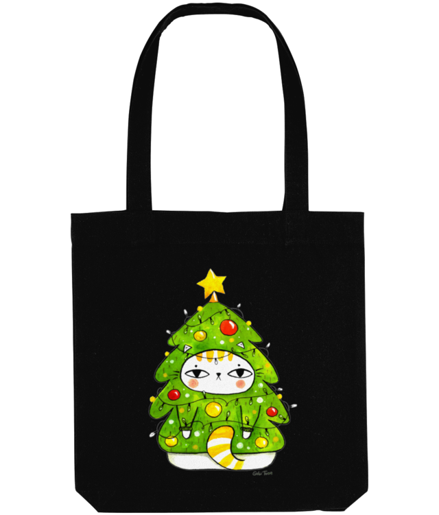 Pisica brad impodobit Tote Bag