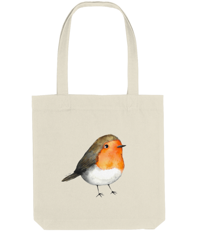 Cute watercolour robin bird Sacoșă Țesută De Bumbac Organic | STAU760