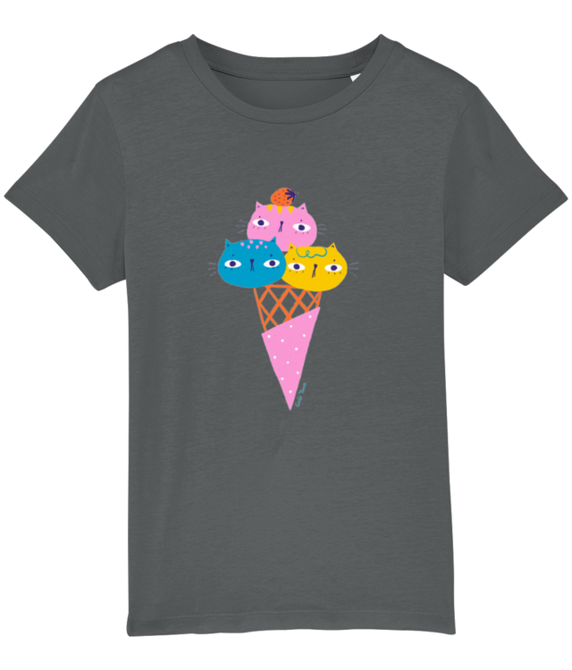 Icecream cats Tricou De Bumbac Premium | Mini Creator 2.0