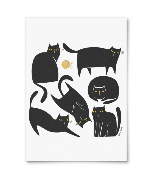 Pisici negre William Turner | A4 Portrait