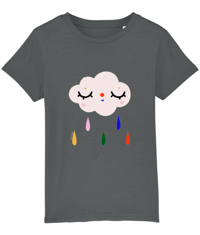Norisor cu picaturi colorate de ploaie Tricou De Bumbac Premium | Mini Creator 2.0