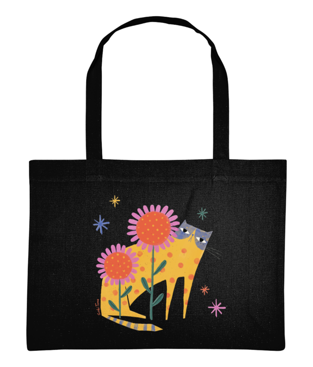 Summer sunflower cat Sacoșă De Cumpărături | STAU762