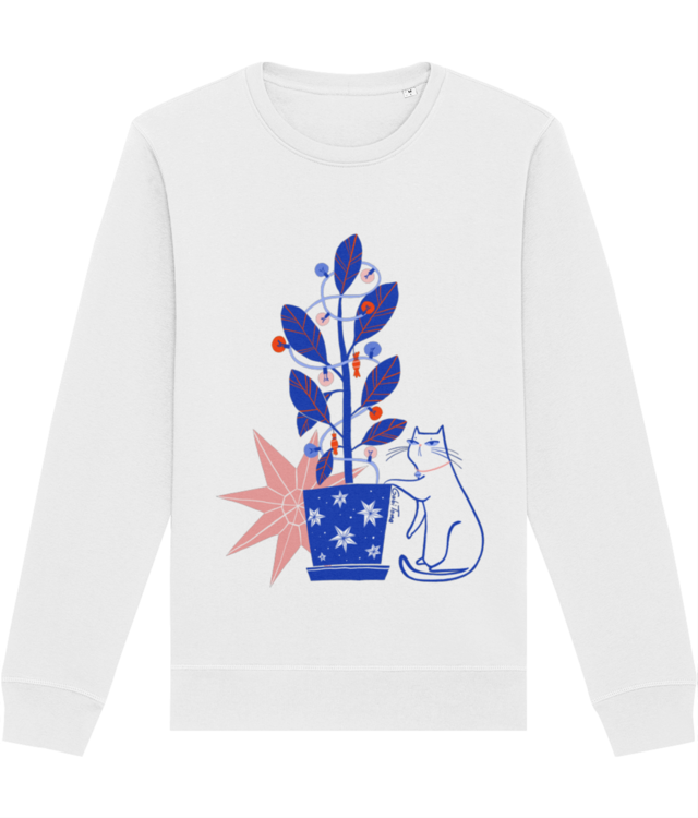 Ficus impodobit cu pisica si stea de Craciun Roller