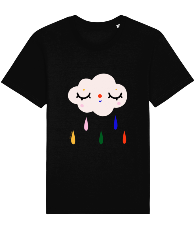 Norisor cu picaturi colorate de ploaie Tricou Unisex de Bumbac Essential | Rocker