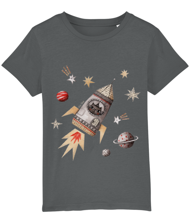 Astronaut cat in spaceship Tricou De Bumbac Premium | Mini Creator 2.0