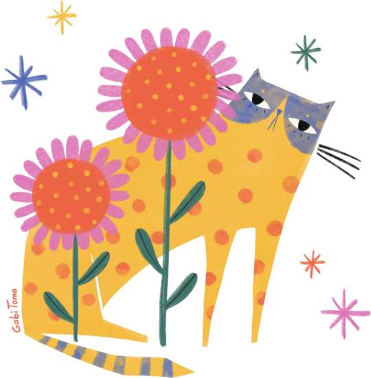 Pisica floarea soarelui