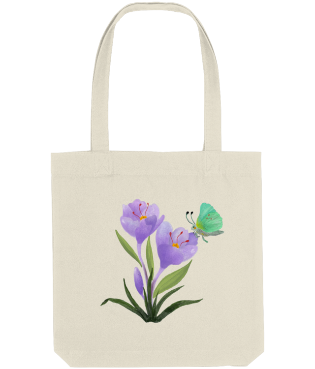 The Crocus & the Butterfly Sacoșă Țesută De Bumbac Organic | STAU760