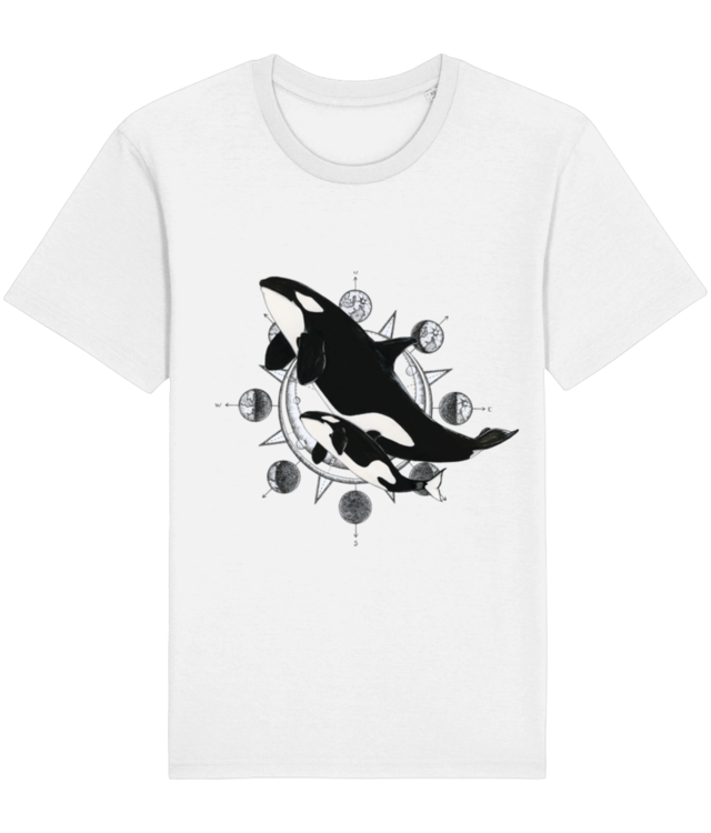 Orca & moon phases Tricou Unisex de Bumbac Essential | Rocker