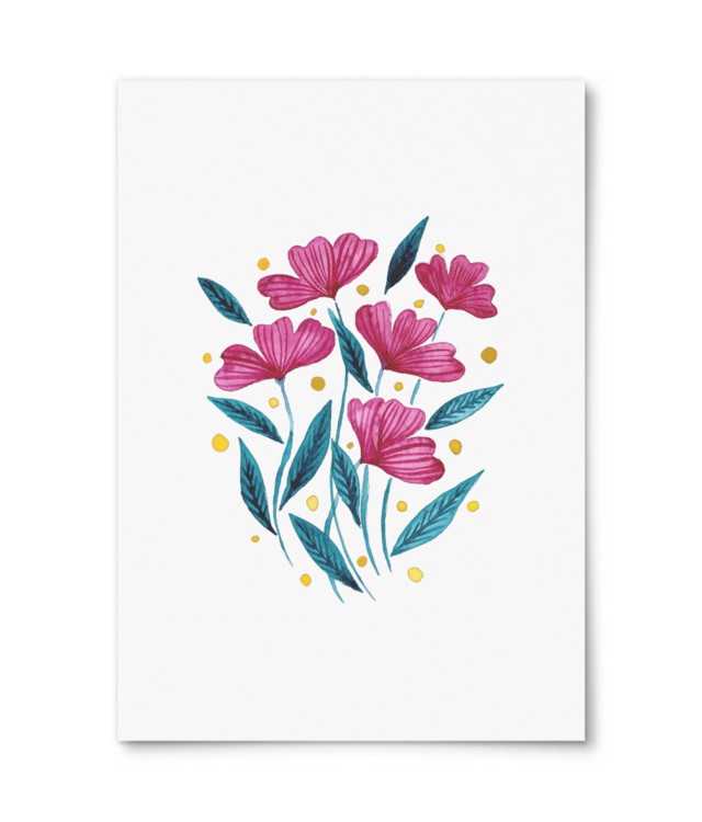 Buchet de flori in acuarela William Turner | A4 Portrait