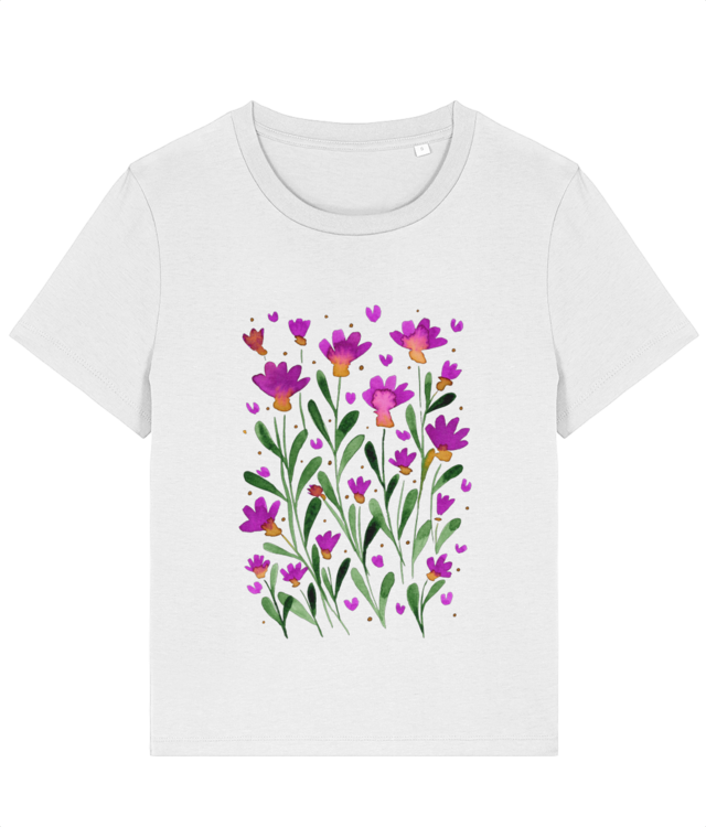Pink Forget Me Not Flowers Tricou Femei De Bumbac Premium | Muser