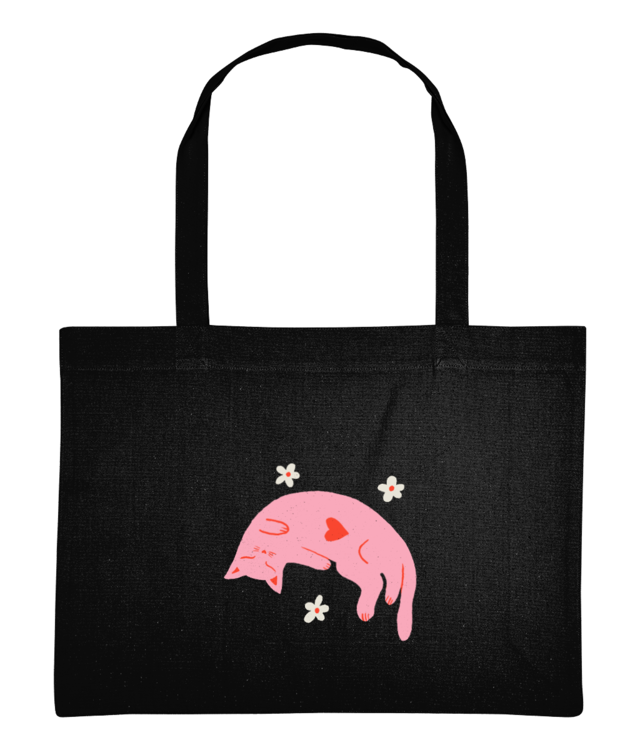 Sleepy cat Shopping Bag