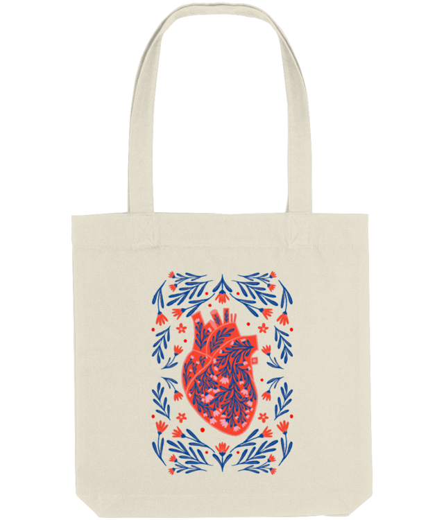 Inima cu flori Tote Bag
