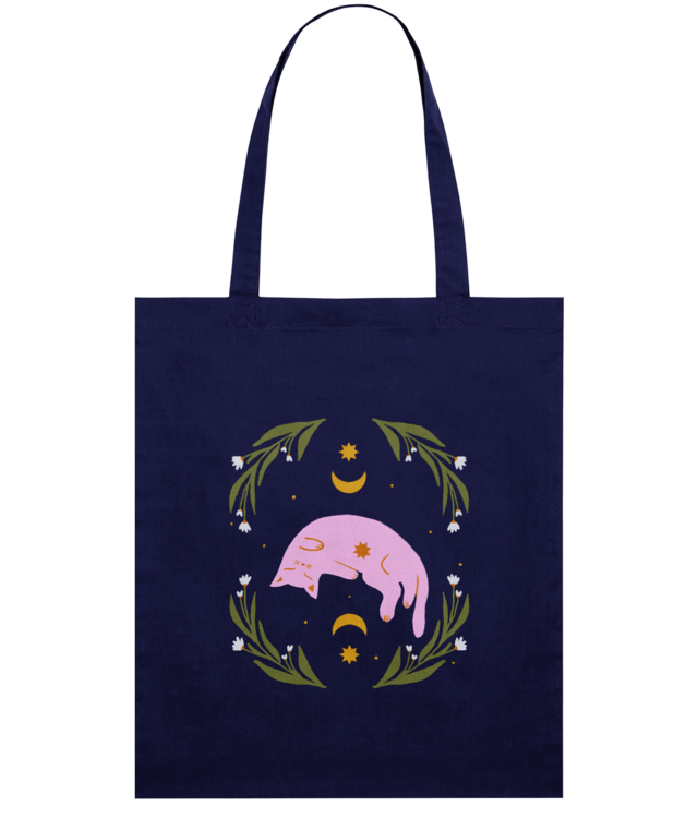 Pisica cu flori x Light Tote Bag