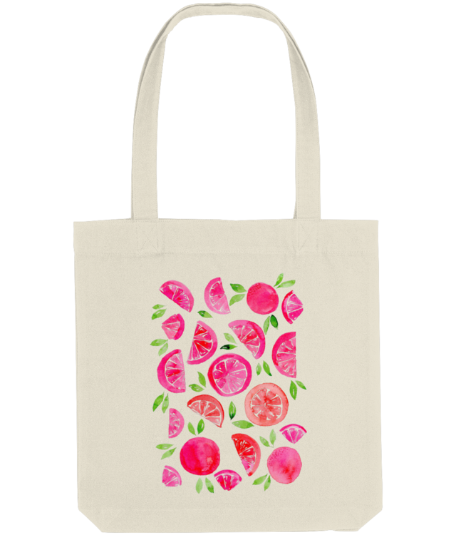 Watercolor grapefruit Sacoșă Țesută De Bumbac Organic | STAU760
