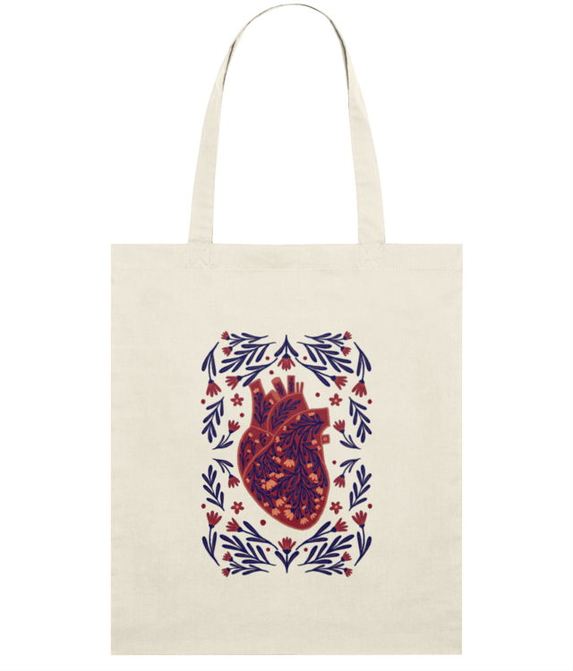 Inima cu flori indigo Light Tote Bag