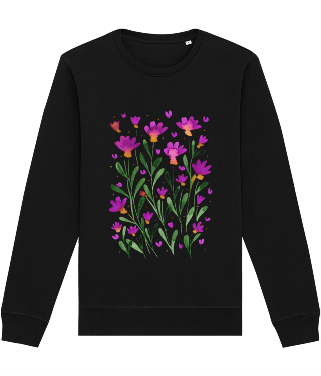 Pink Forget Me Not Flowers Bluză Unisex Essential | Roller