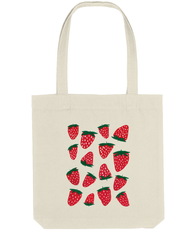 Strawberries Sacoșă Țesută De Bumbac Organic | STAU760