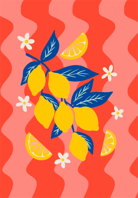 Crenguta cu lamai - Art print