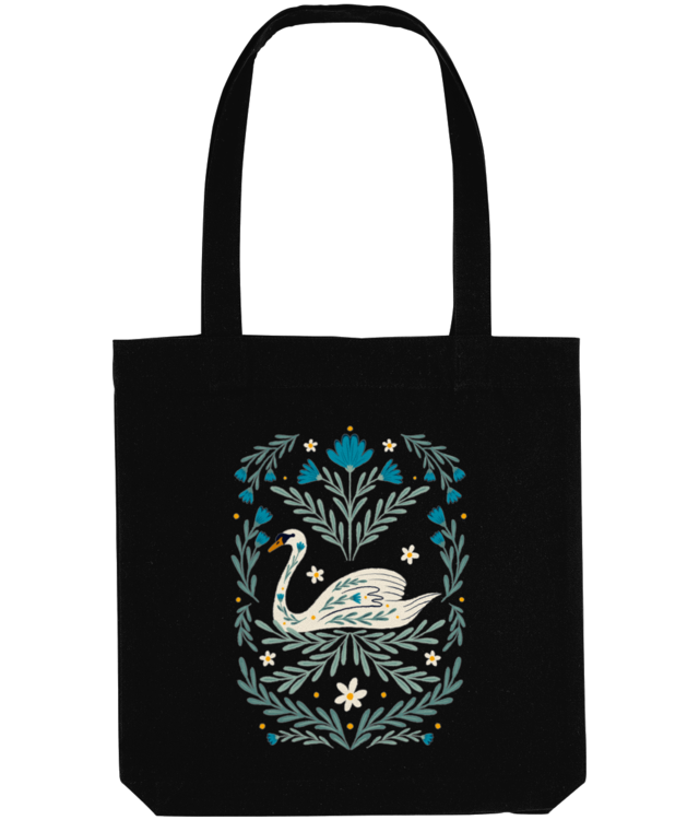 Lebada si flori Tote Bag