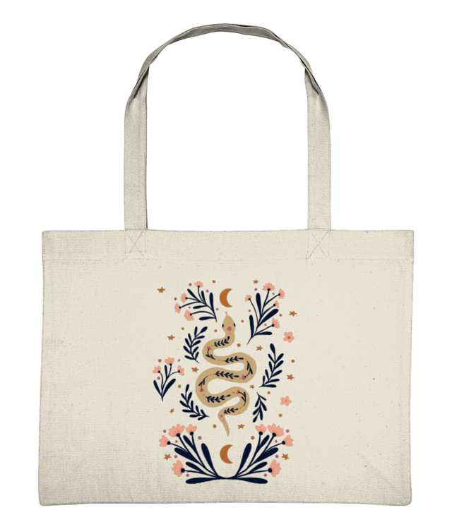 Snake and flowers  Sacoșă De Cumpărături | STAU762