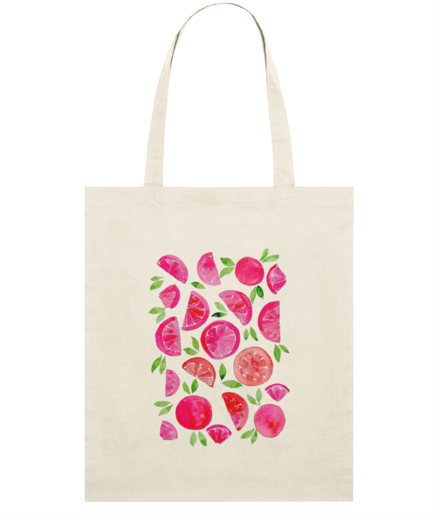 Watercolor grapefruit Sacoșă Subțire Țesută De Bumbac | STAU773