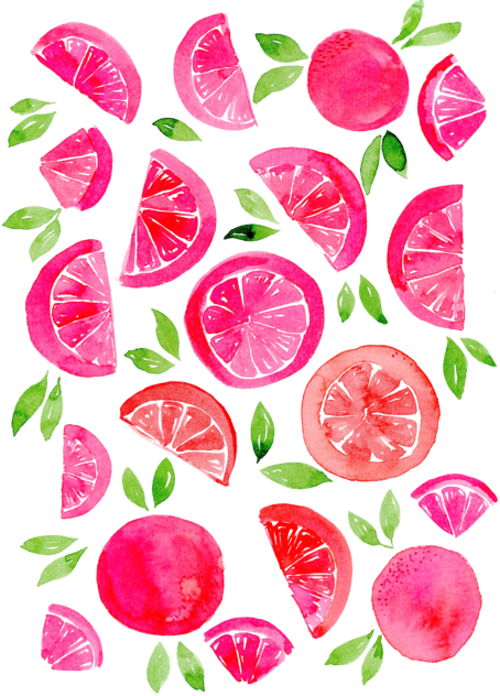 Grapefruit in acuarela