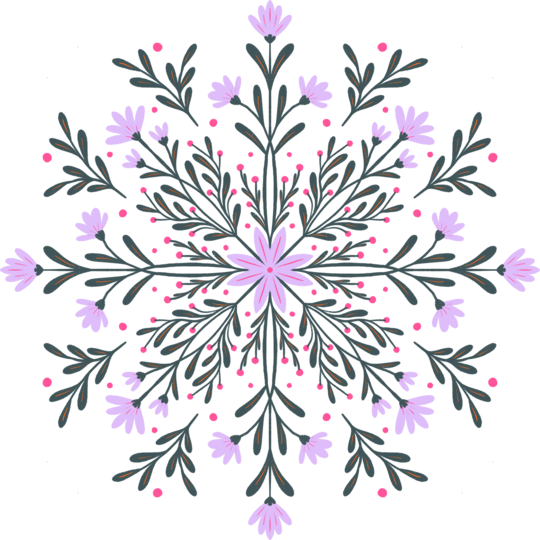 Mandala cu flori de primavara