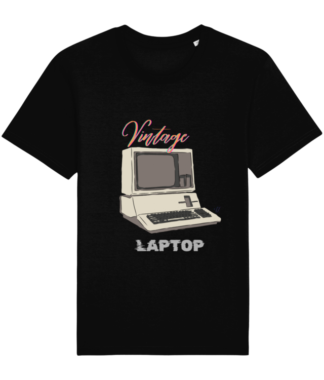 Laptop | Tricou unisex din bumbac | colecţiaVintage