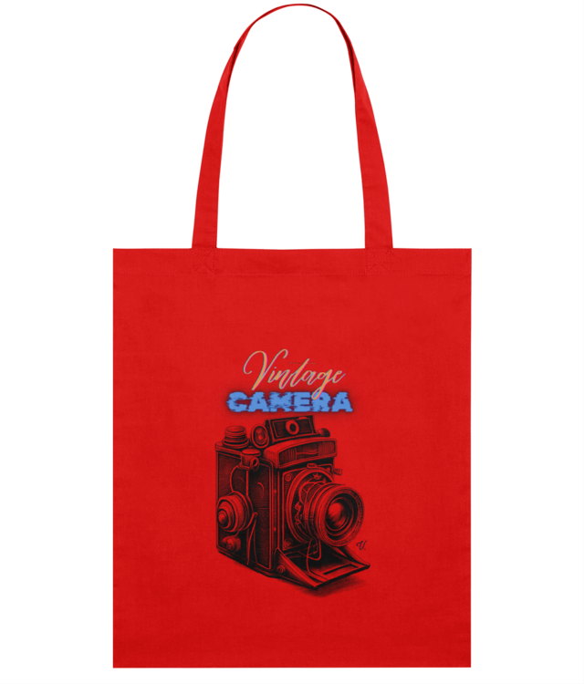 PHOTO CAMERA | Vintage Collection Thin Woven Cotton Bag | STAU773