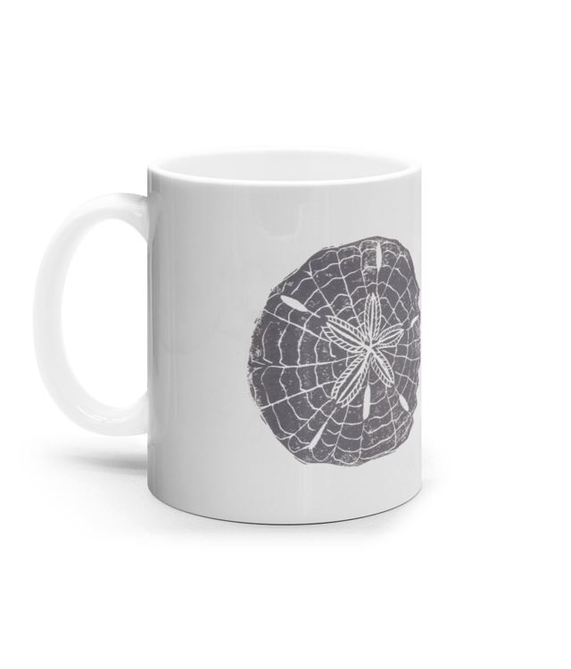 Vreau la mare! | Lucky Sand Dollar Cana Ceramica Alba