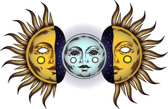 Sun and moon