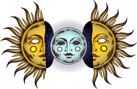 Sun and moon
