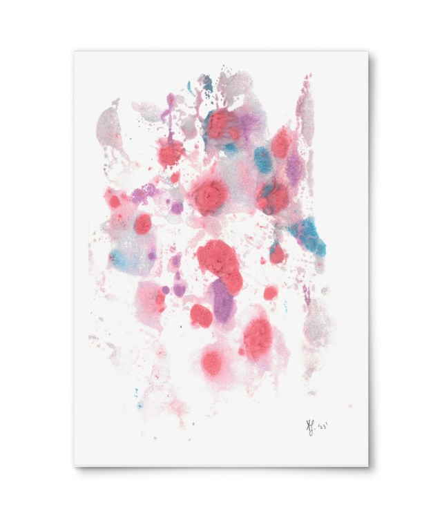 Single Petals | 2023 | Original Painting |  A4 Poster Premium - Portrait | Photo Matt Fibre 200