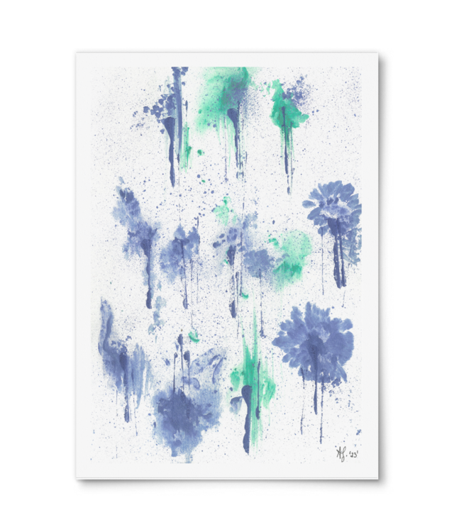 Allium Dance | 2023 | Original Painting |  A4 Giclée Fine Art - Portrait | William Turner