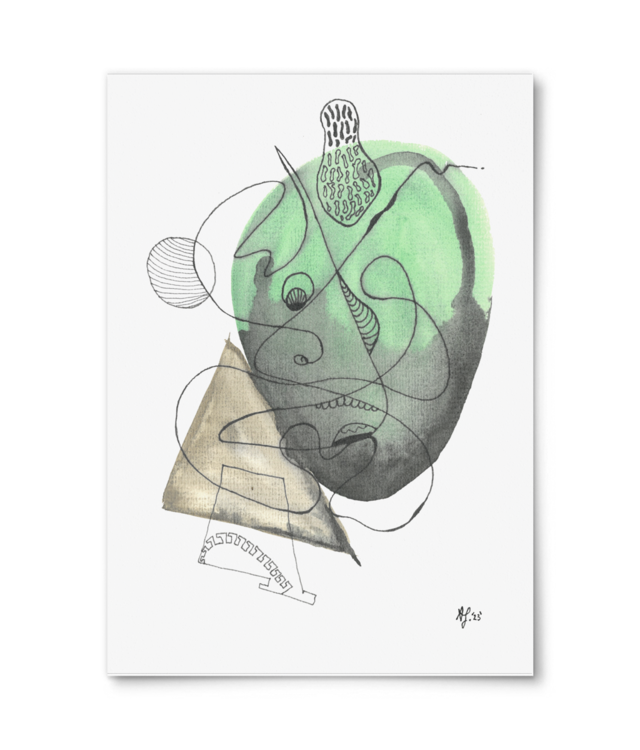 Mr. Avocado | 2023 | Original Mixed-Media | A4 Poster Premium - Portrait | Photo Matt Fibre 200