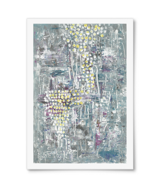 Frangipani Tapestry | 2024 | Original Mixed-Media Painting  Poster Premium - Portrait | Photo Matt Fibre 200