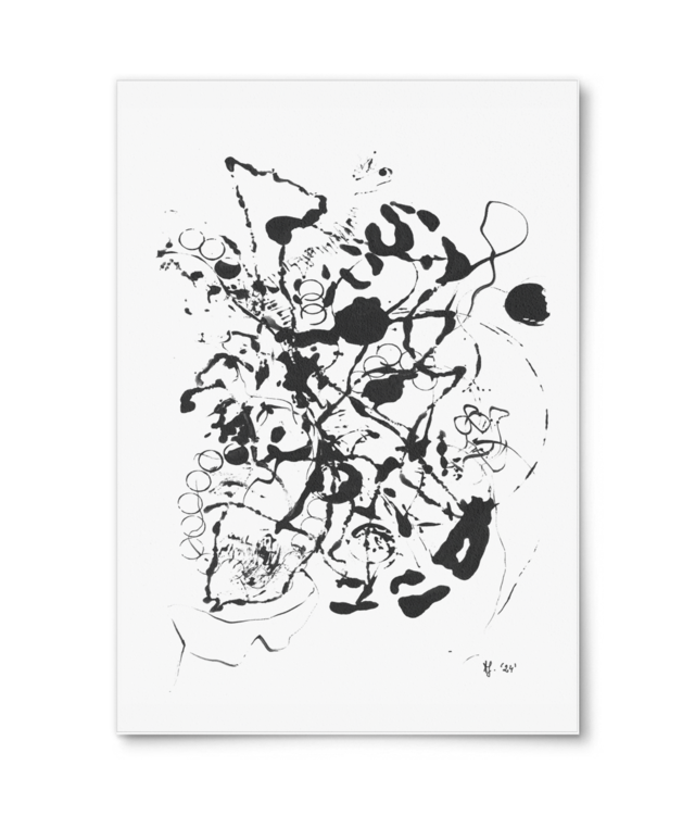 Traces | 2024 | Original Mark-Making | A4 Poster Premium - Portrait | Photo Matt Fibre 200