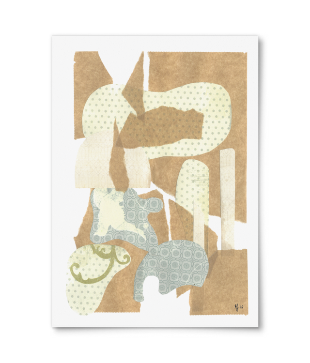 Terra Layers | 2024 | Original Collage |  Giclée Fine Art - Portrait | William Turner