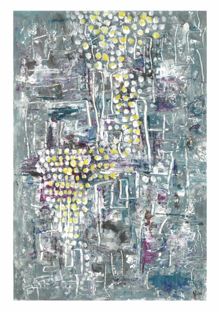 Frangipani Tapestry | 2024 | Original Mixed-Media Painting 