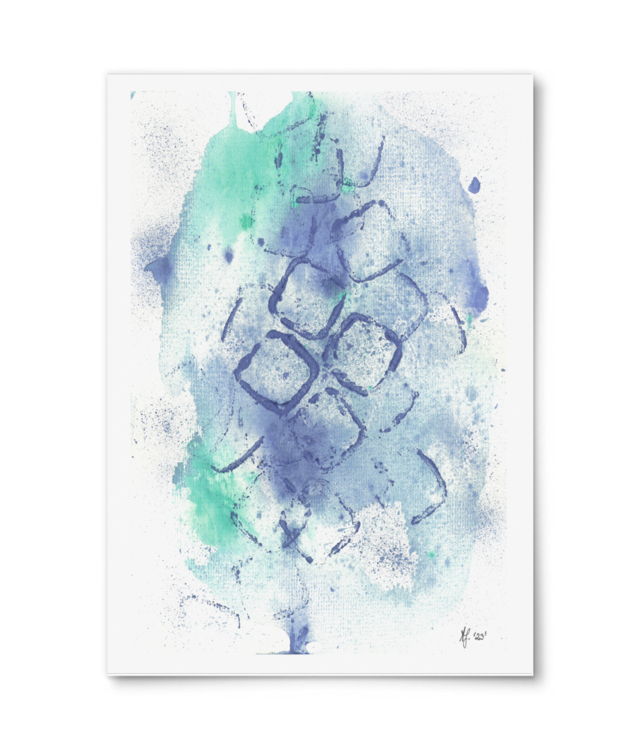 Frozen Time | 2023 | Original Mark-Making |  A4 Poster Premium - Portrait | Photo Matt Fibre 200