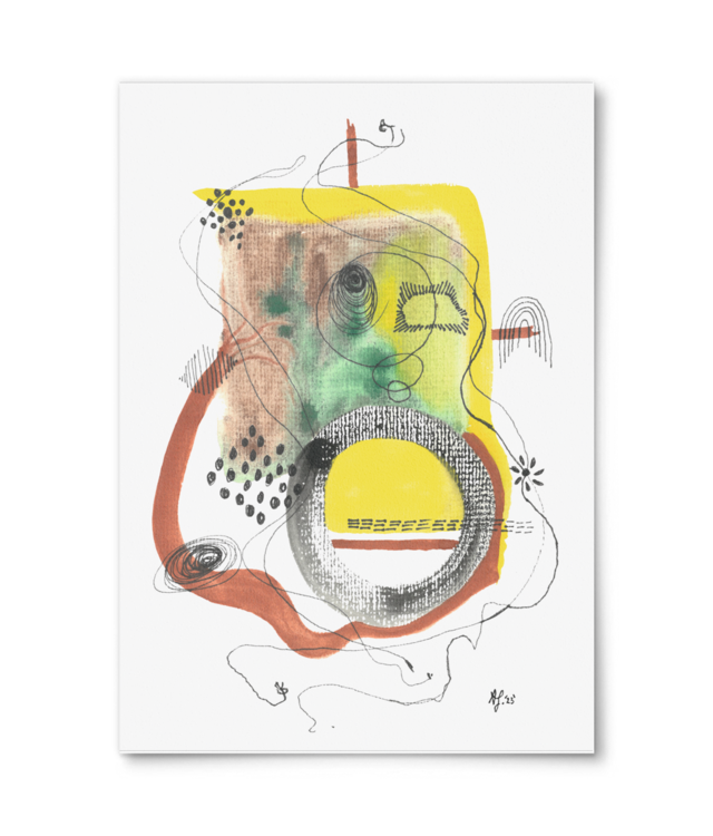 Landline | 2023 | Original Mixed-Media | A4 Giclée Fine Art - Portrait | William Turner