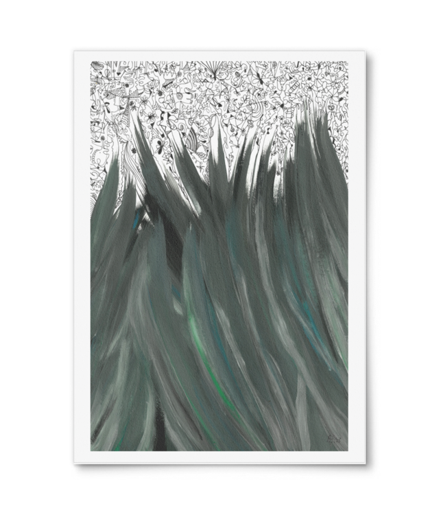 Unbounded | 2023 | Original Fine Art - acrylics & marker | A4 Poster Premium - Portrait | Photo Matt Fibre 200