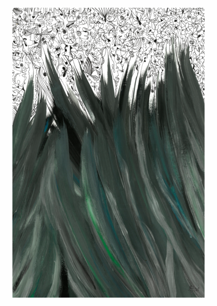 Unbounded | 2023 | Original Fine Art - acrylics & marker | 